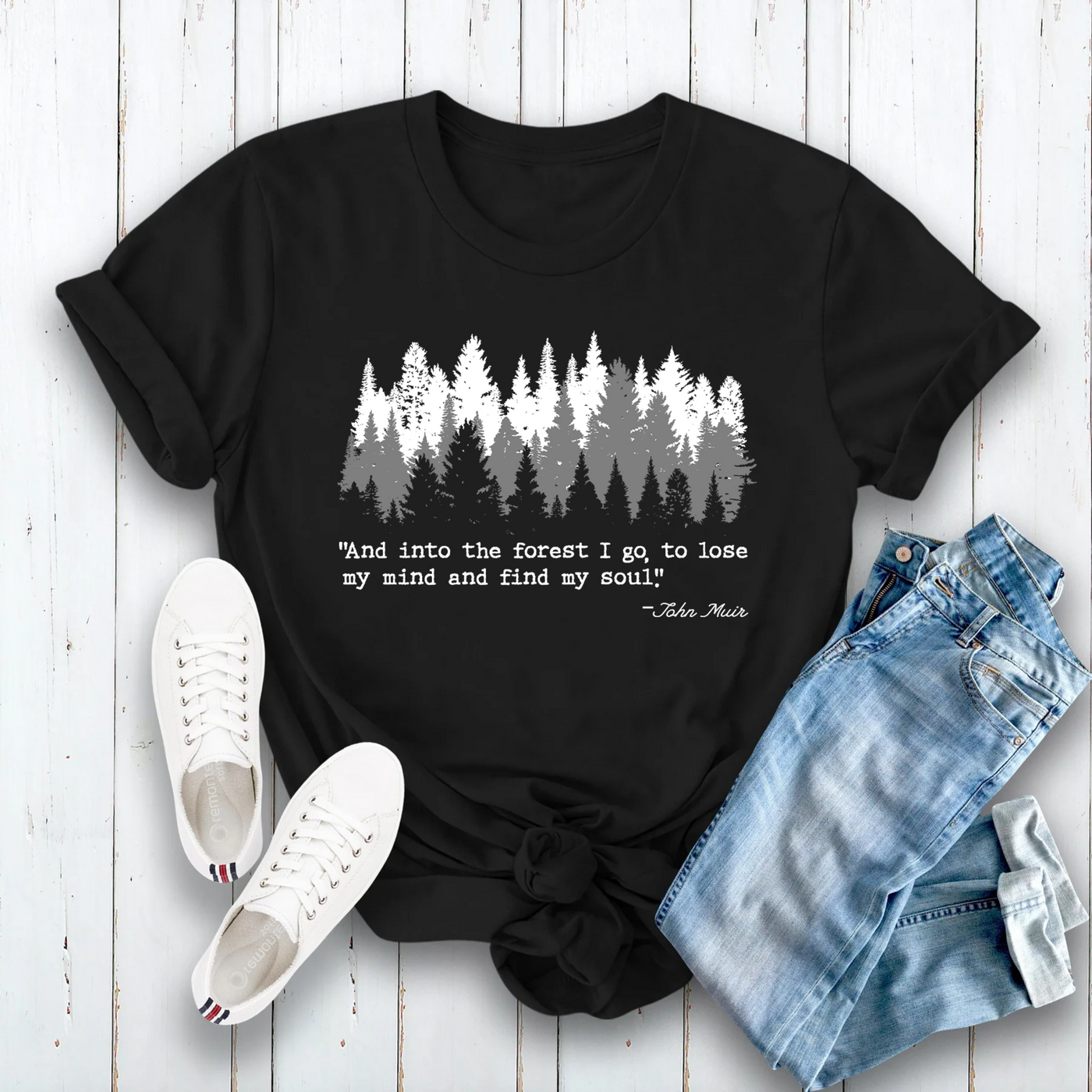 Into the forest Pine Trees T-Shirt