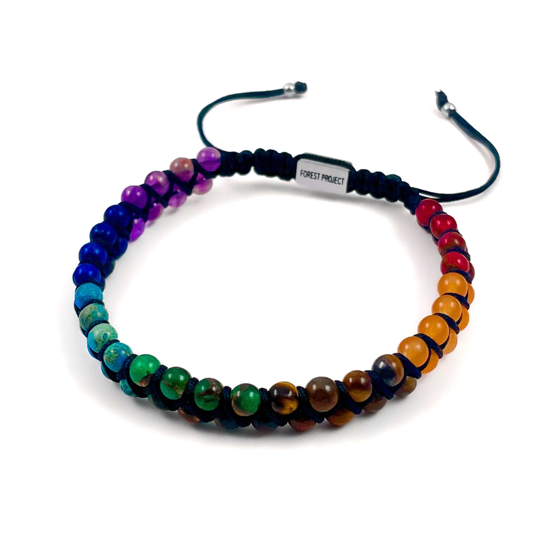 7 Chakra Natural Stone Couple Bracelet with MagSnap