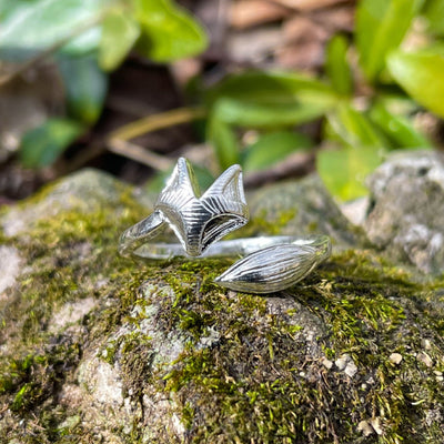 Silver Fox Tail Ring