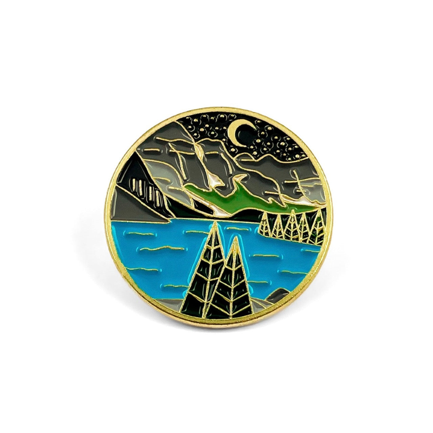 Starry Night in the Mountains Pin